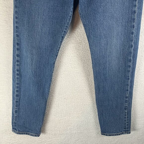 Levi's Wedgie Jeans Womens 28 Blue Denim Stretch Mid-Rise Skinny Button Fly 9698 - Picture 3 of 13